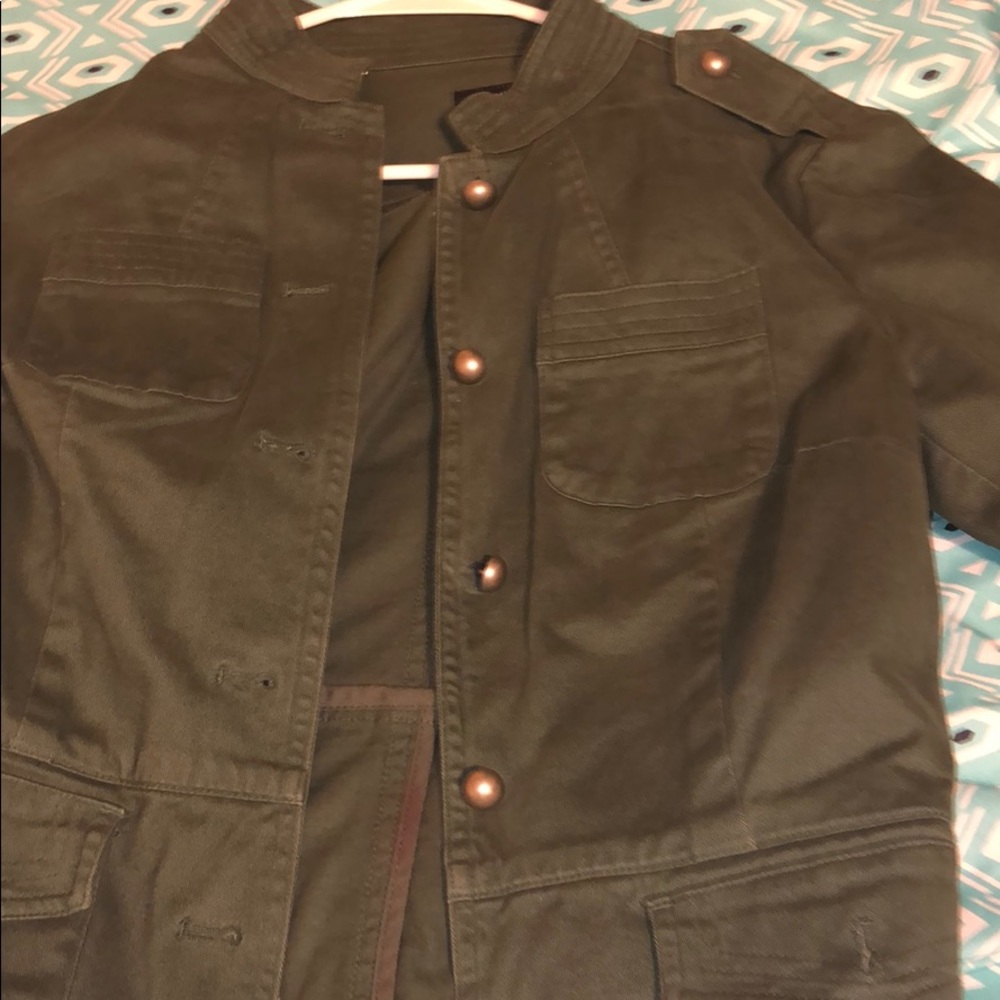 olive green jacket